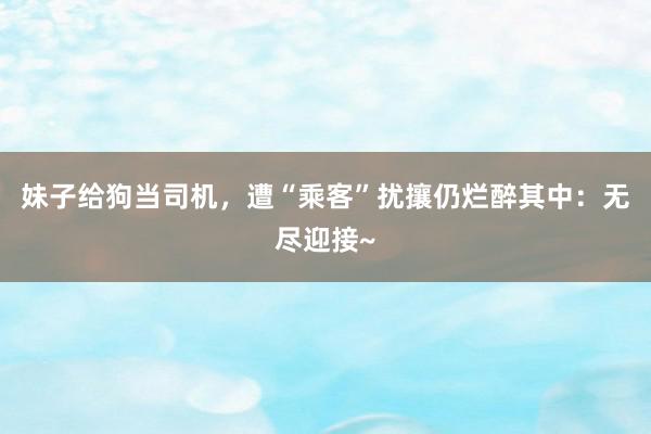 妹子给狗当司机，遭“乘客”扰攘仍烂醉其中：无尽迎接~