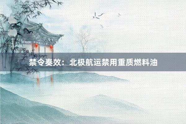 禁令奏效：北极航运禁用重质燃料油