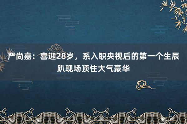 严尚嘉：喜迎28岁，系入职央视后的第一个生辰趴现场顶住大气豪华